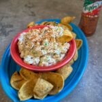Serving of Corn Dip with Fritos.