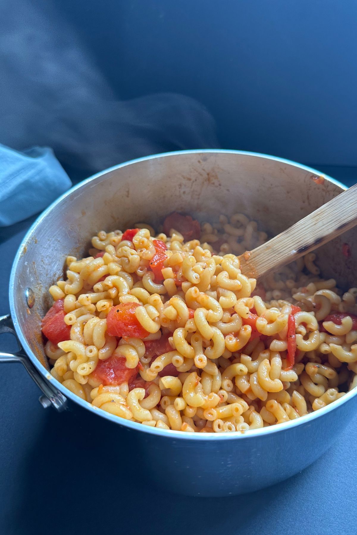 Macaroni and Tomatoes - Laughing Rooster Eats