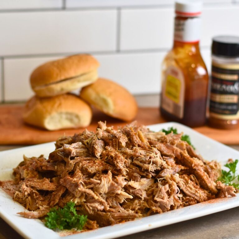 finished shredded pork butt.
