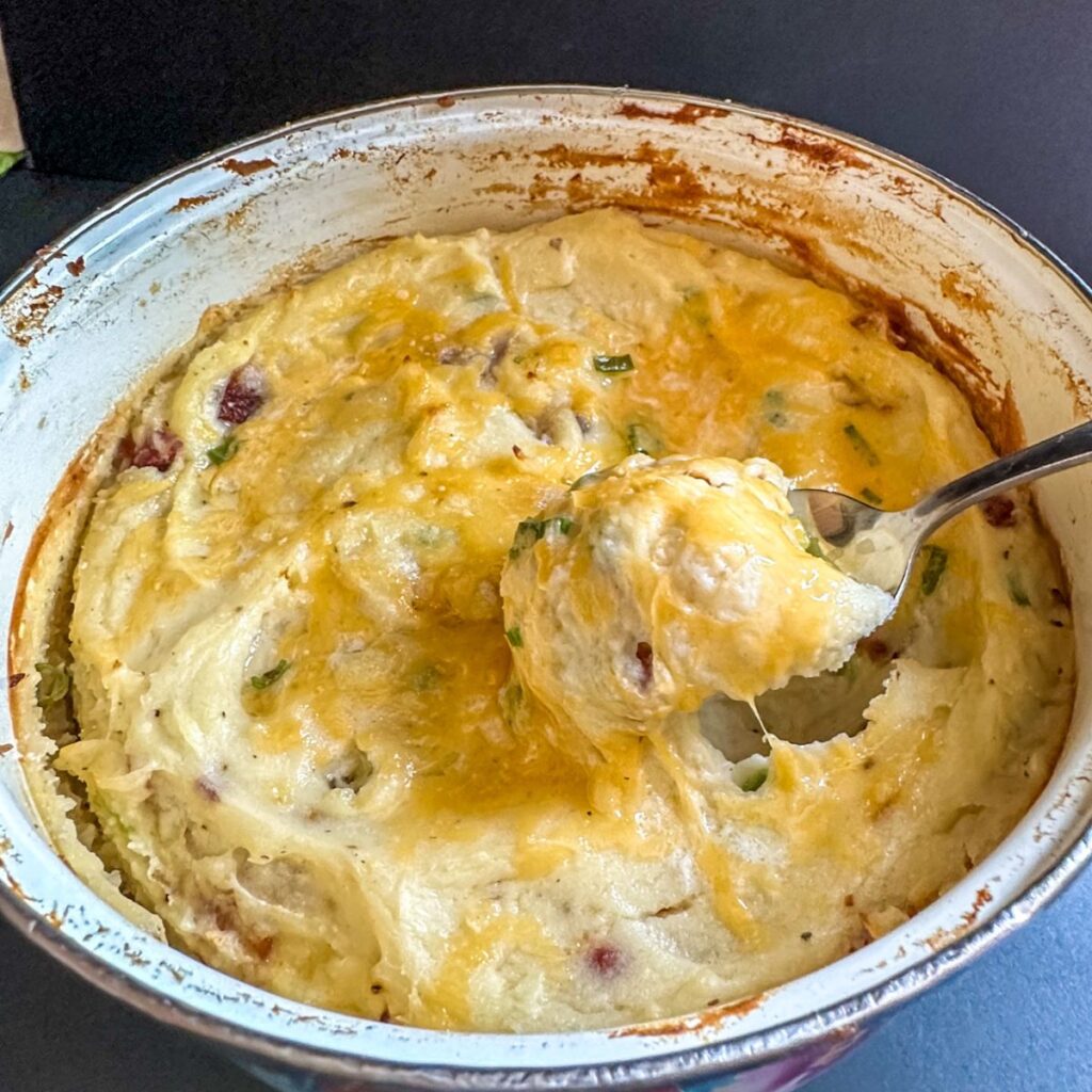 Twice Baked Mashed Potatoes - Laughing Rooster Eats