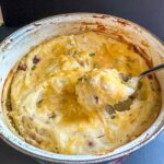 Finished pot of Twice Baked Mashed Potatoes.