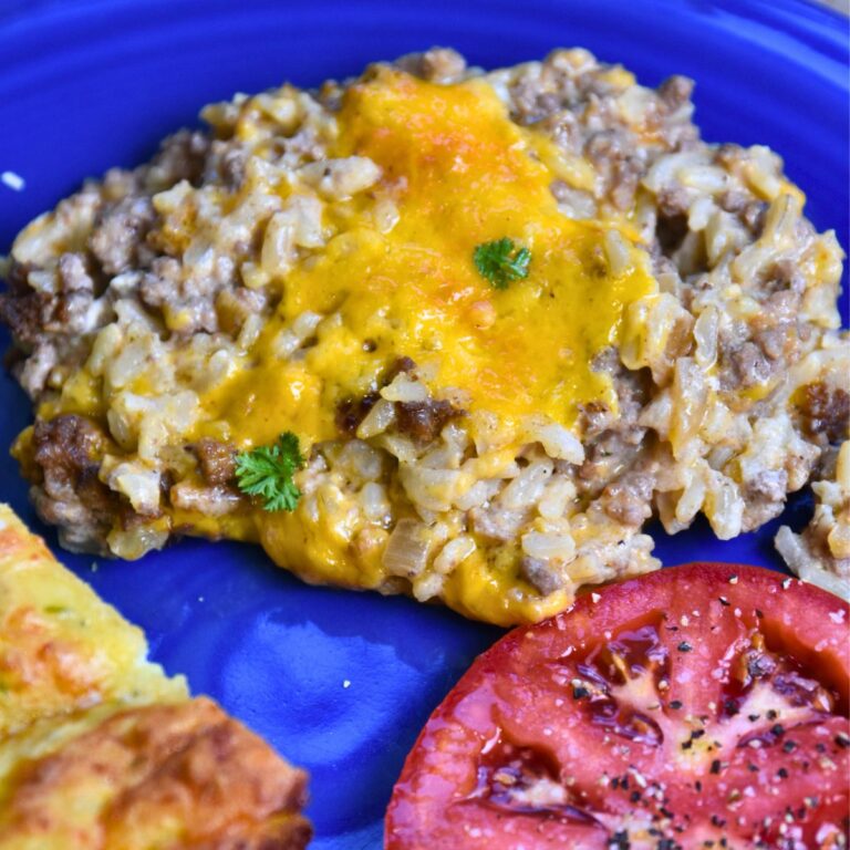 Cheesy Ranch Ground Beef and Rice Casserole