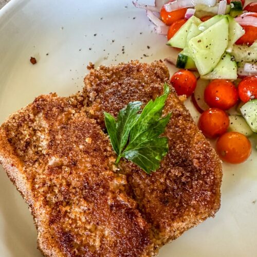 Shake and Bake Boneless Pork Chops - Laughing Rooster Eats