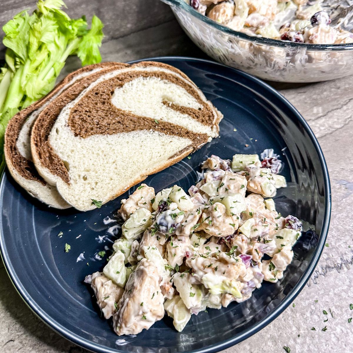 completed easy chicken salad.
