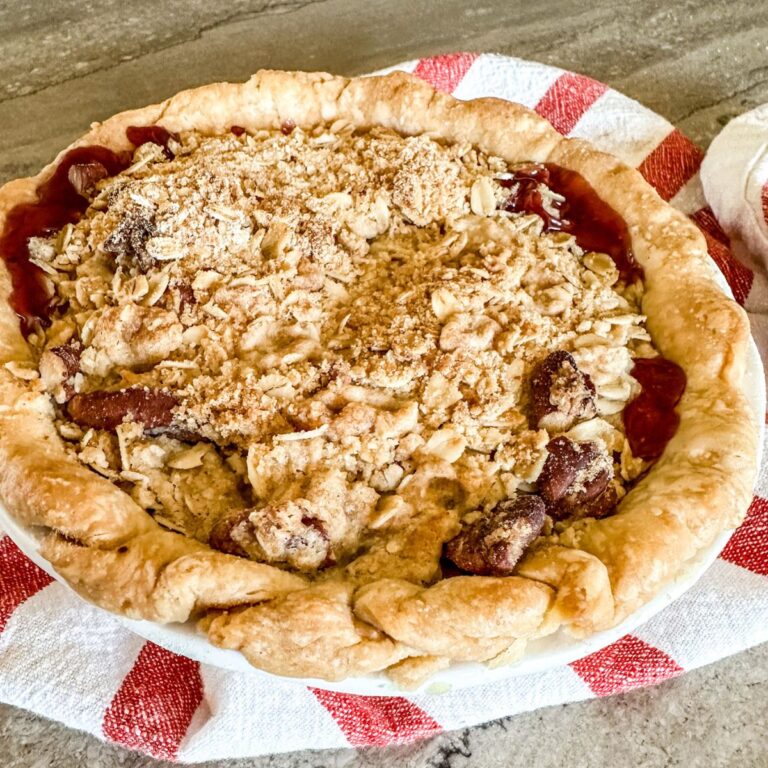 completed mini cherry pie.