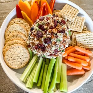 ready to serve cranberry cheese ball.