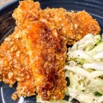 plated crispy hot honey chicken.