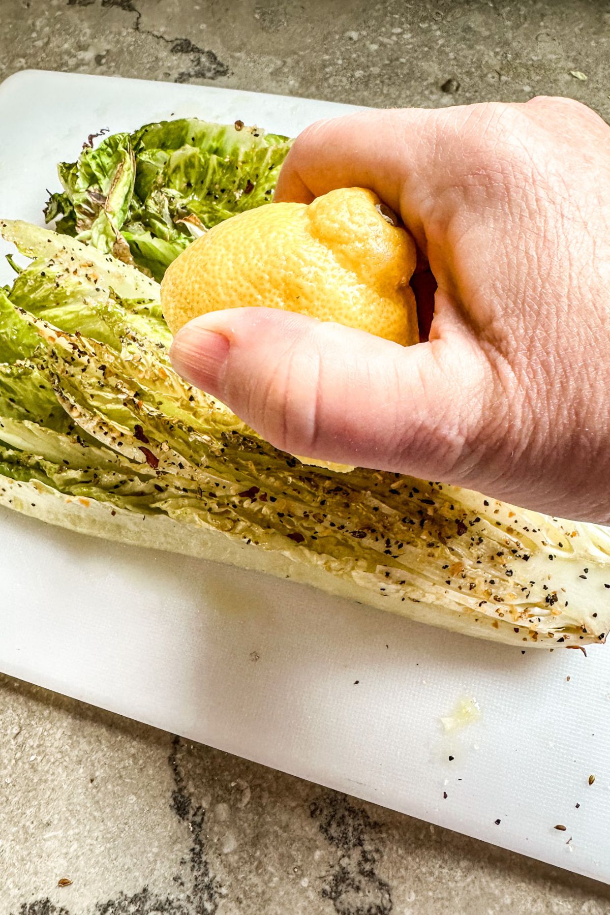 Roasted Romaine Lettuce Salad Laughing Rooster Eats