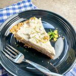 finished lemon pie with a saltine cracker crust.