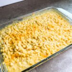 Cornaroni in a glass pan.