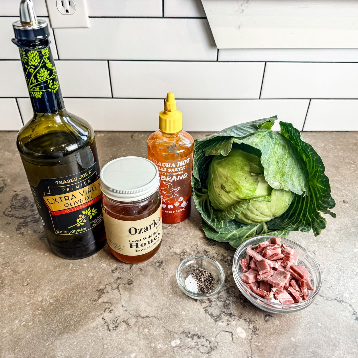 ingredients you will need to make air fryer cabbage.