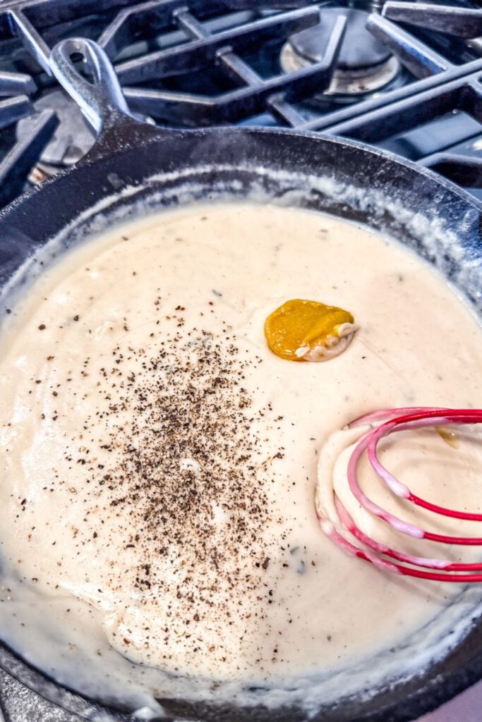 Making the ranch gravy to put on top of my chicken.