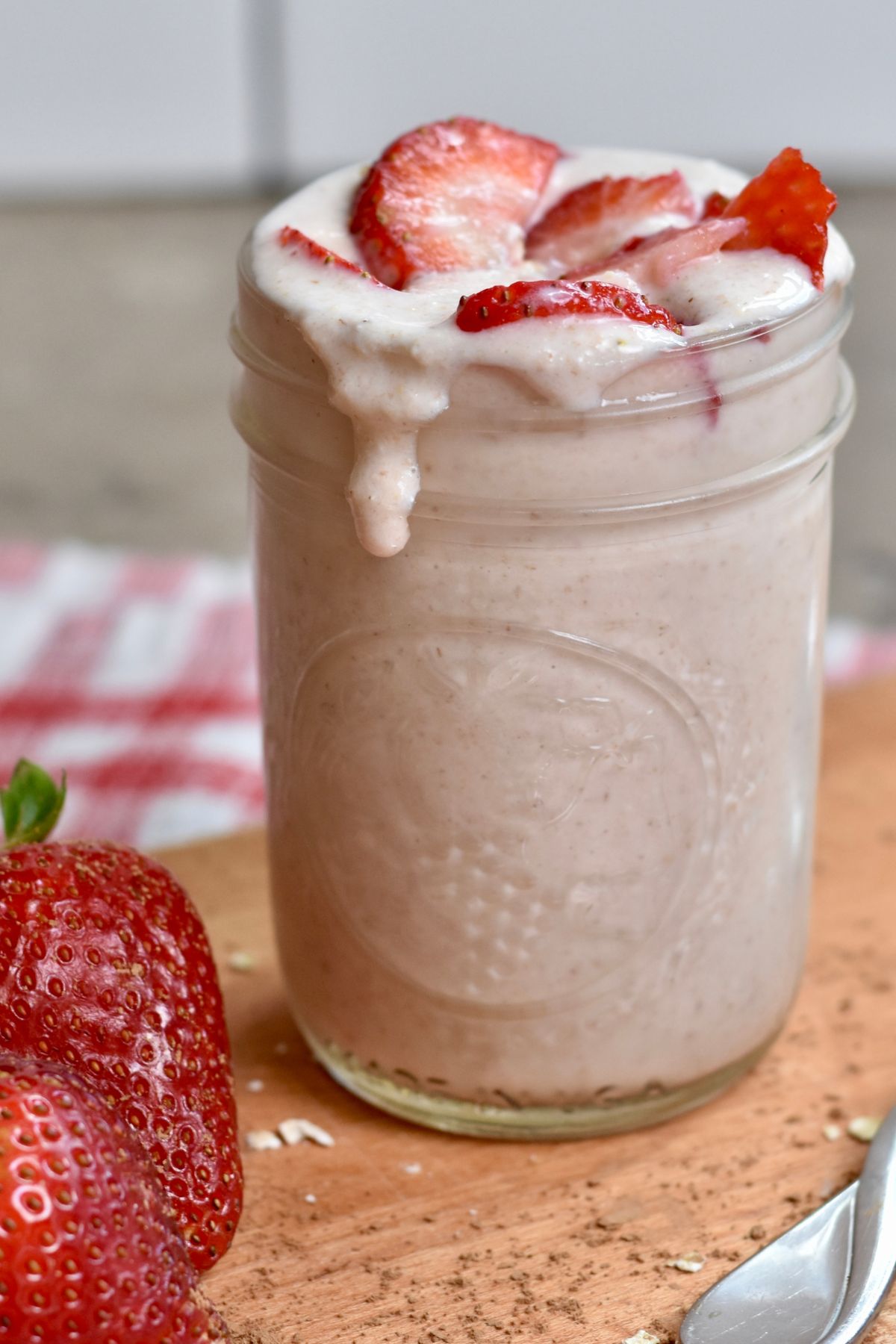 prepped for breakfast by making blended overnight oats.