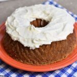 Ready to slice the carrot bundt cake.