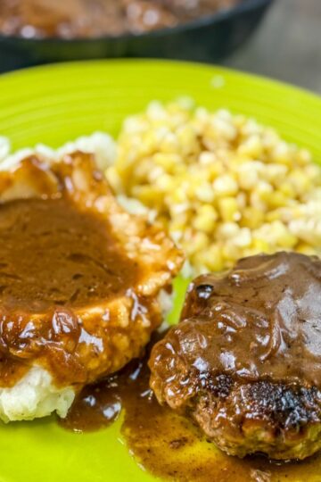 Grandma's oven-baked hamburger steak recipe.