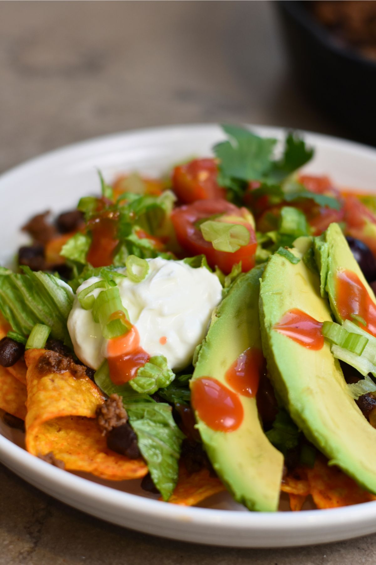 taco-salad-avocado Serving taco salad to my family for dinner.