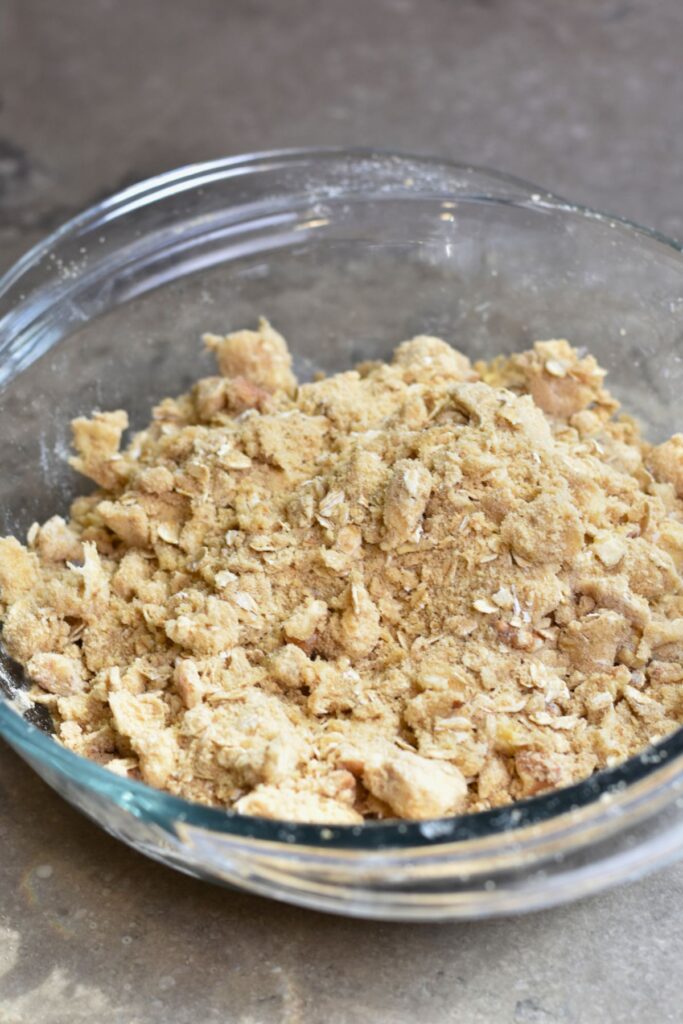 finished-crumble-topping-ready-to-be-used-on-a-pie ready-to-use crumble topping.