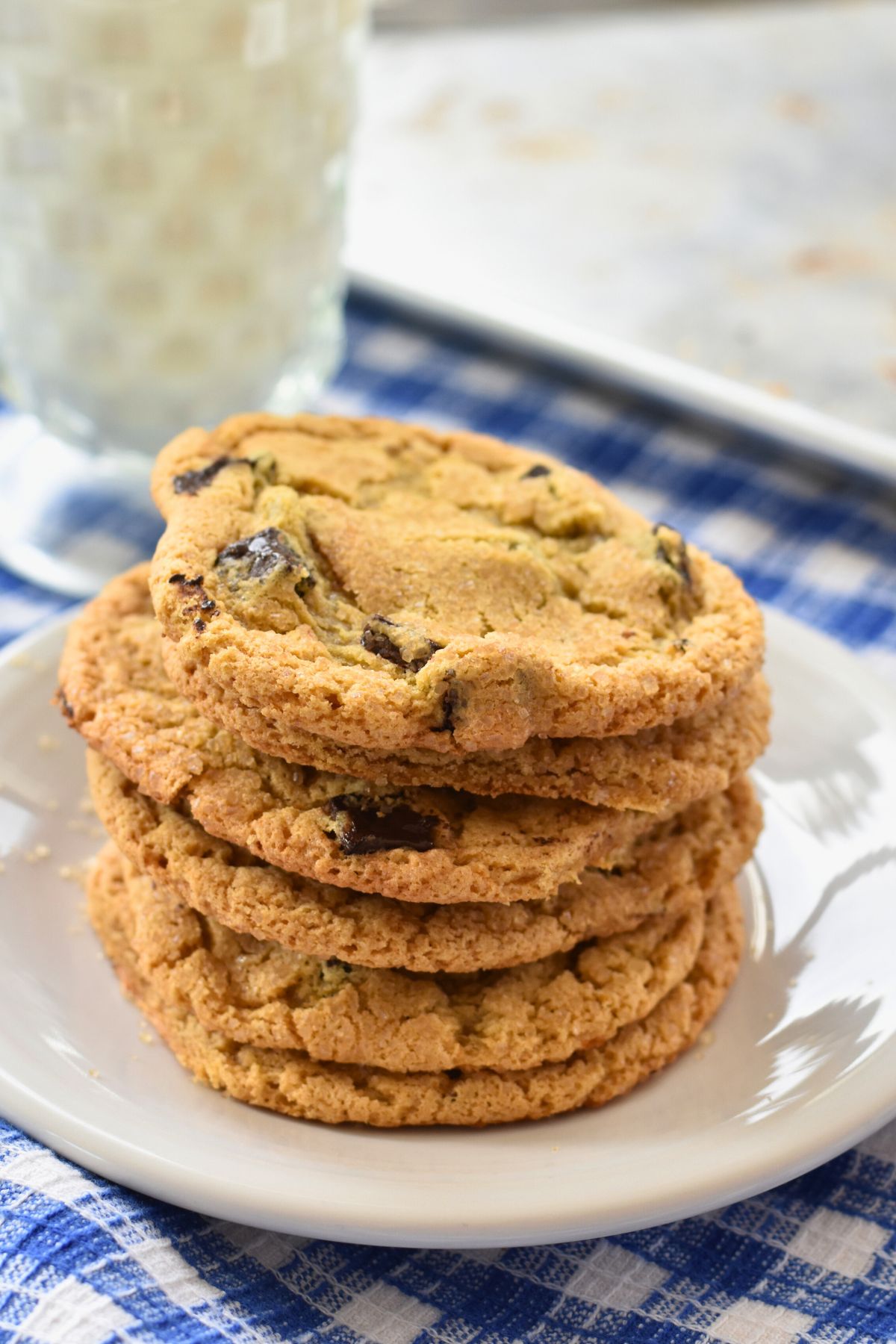 stacked-sorghum-sorghum-chocolate-chip-cookies Stacked sorghum cookies.