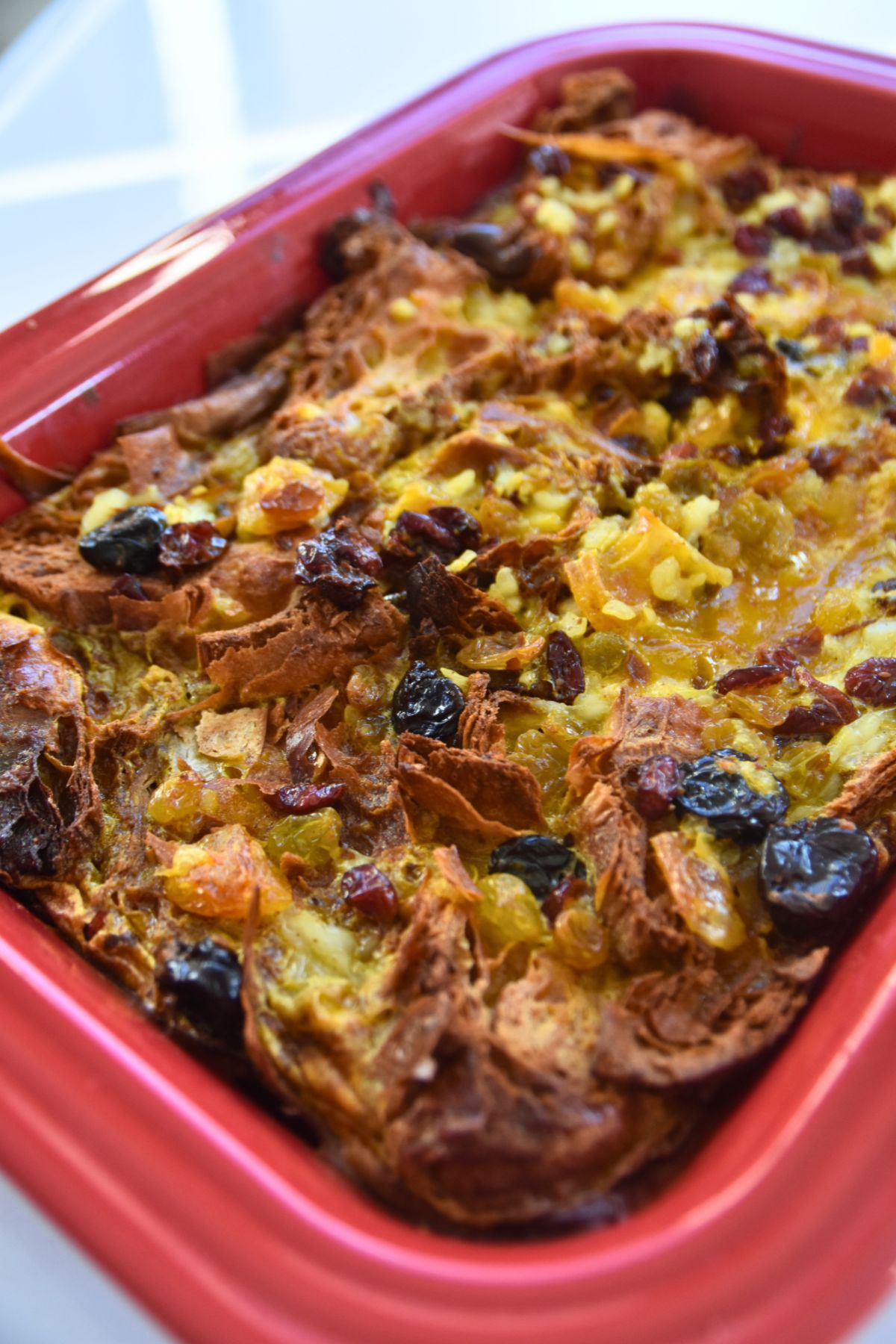 fresh-out-of-the-oven-croissant-breakfast-casserole Ready-to-eat croissant breakfast casserole.