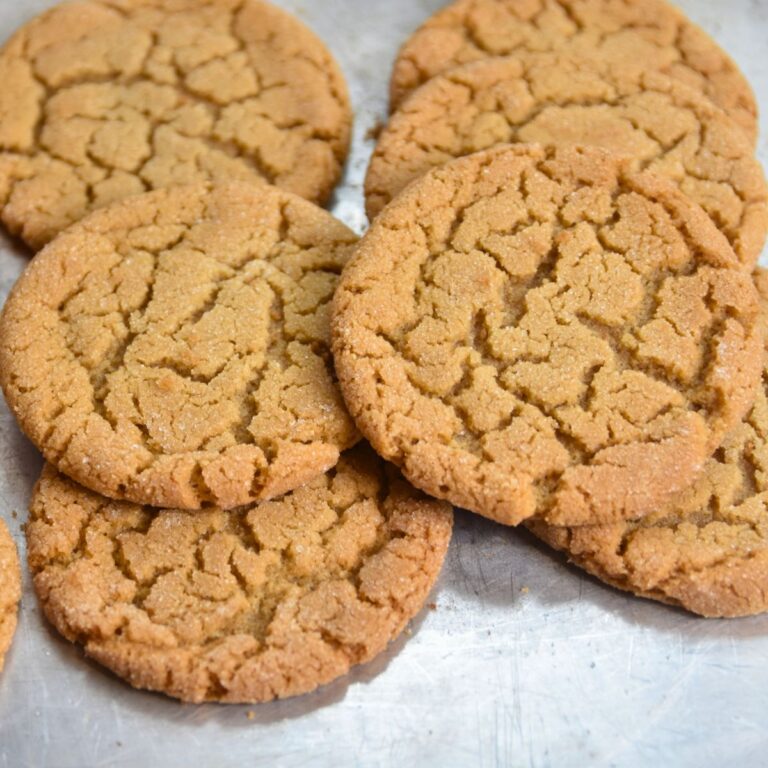 Golden brown cookie butter cookies.