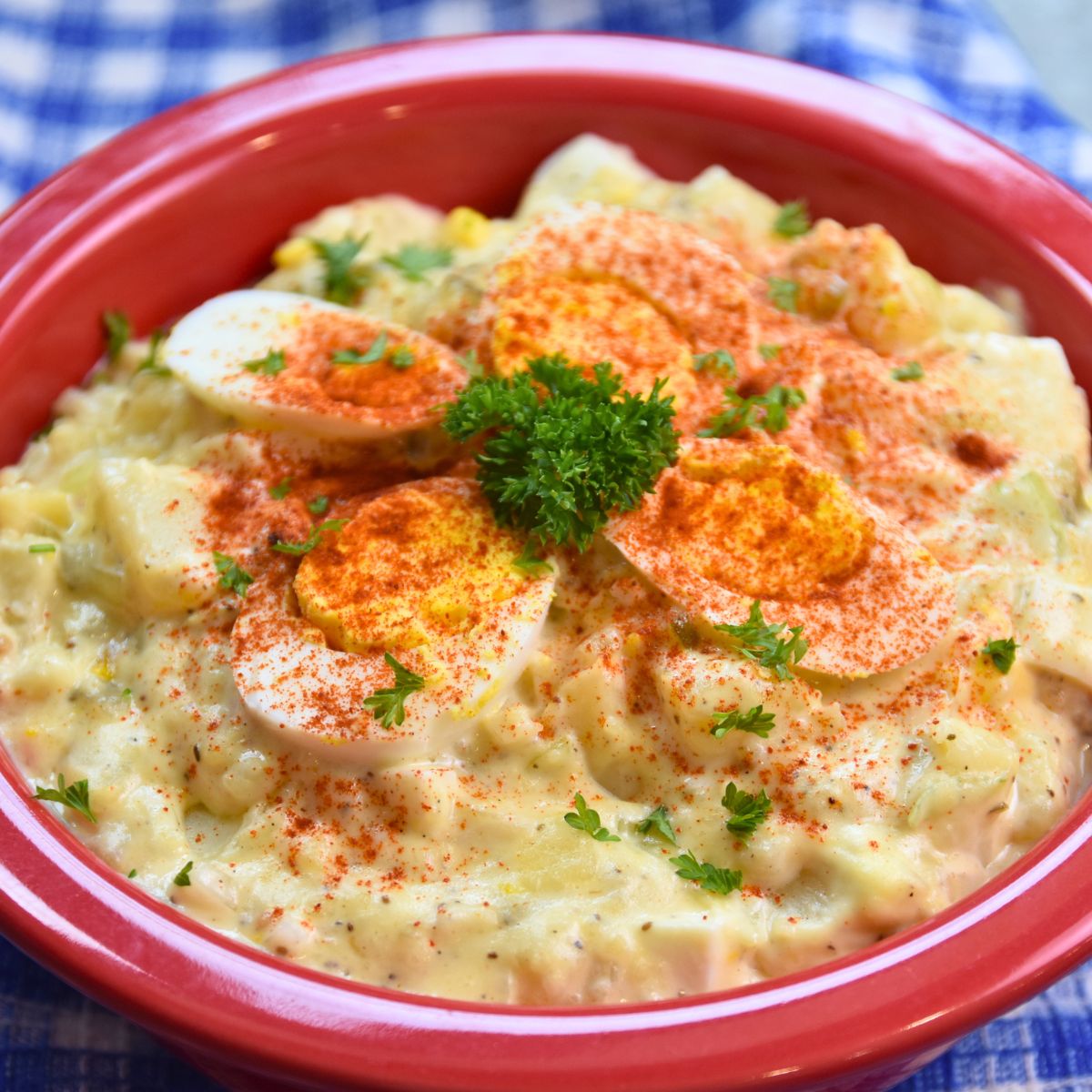 creamy-classic-potato-salad Creamy yellow potato salad.