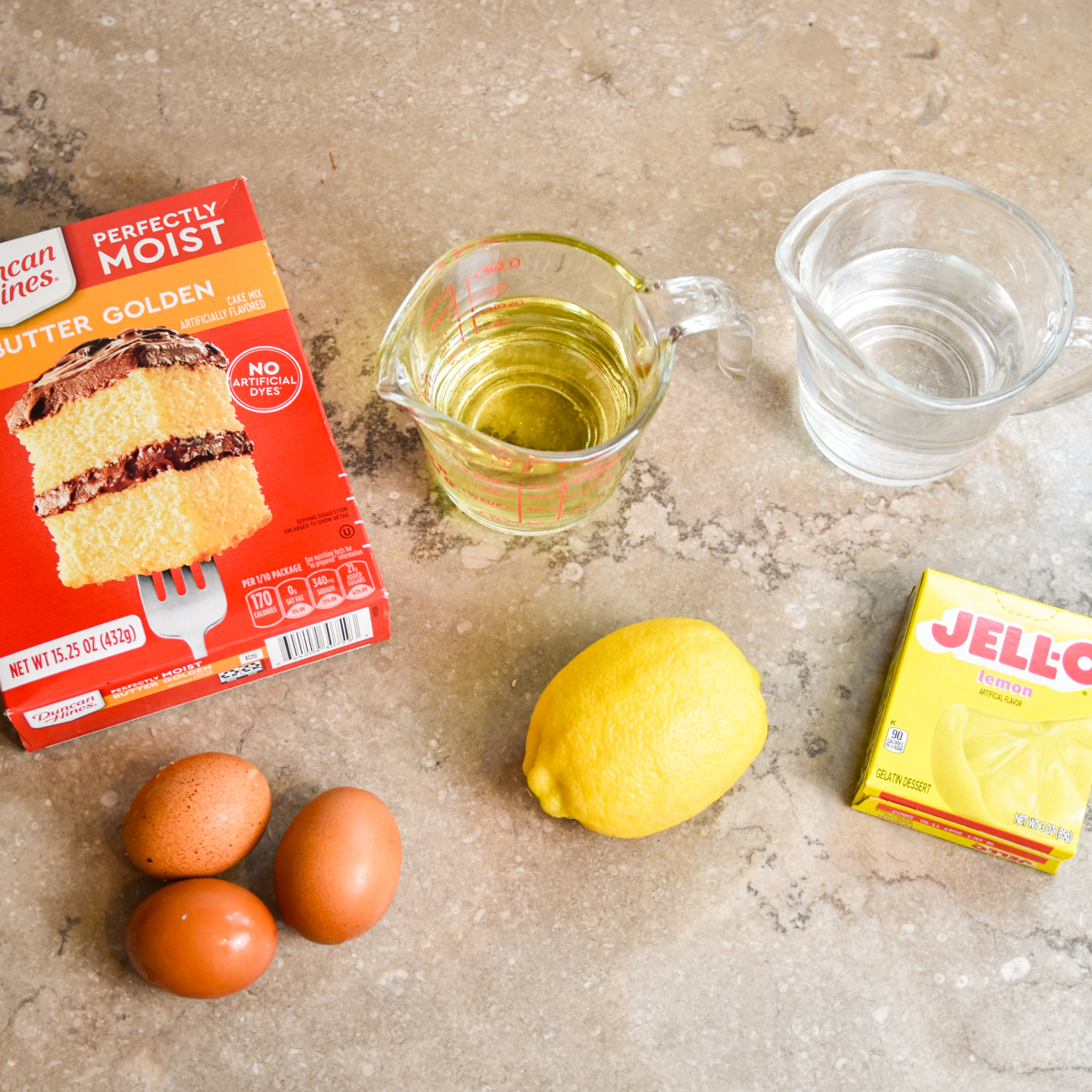 lemon-cake-jello-ingredients Lemon jello cake ingredients.
