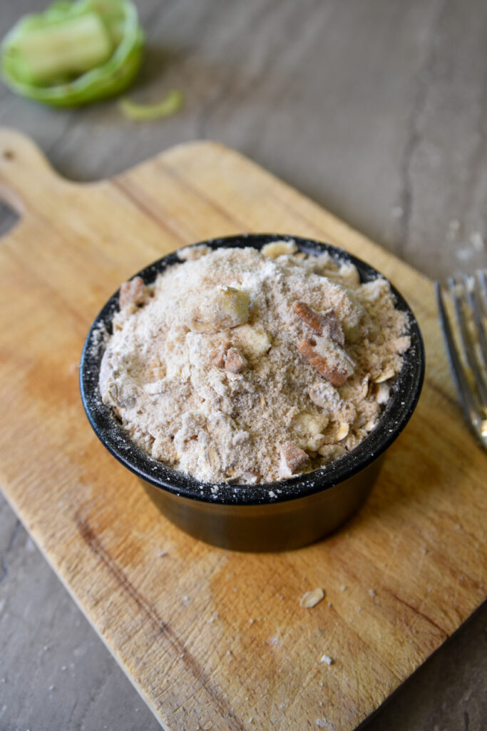 Unbaked Single Serving Apple Crumble