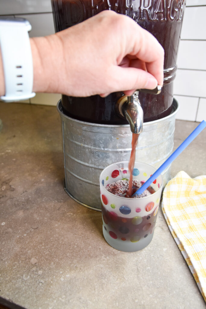 Dispensing purple party punch